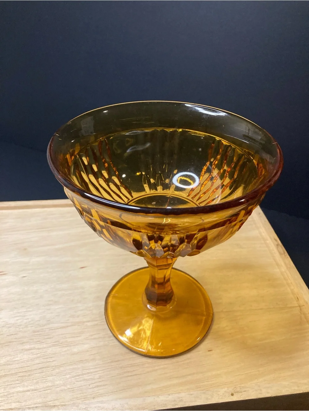 Vintage Indiana Glass Amber compote or candy dish